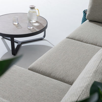 Villa achtertuin L-vorm sectioneel sofa met alle weer stoffen en aluminium frame door AJUNION