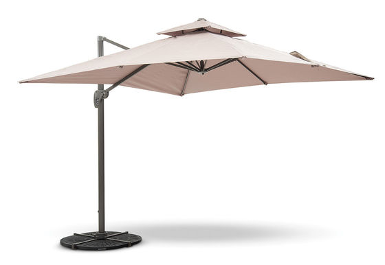 Double top patio paraplu tuin parasol waterdicht luifel AJUNION W300xD300xH260cm