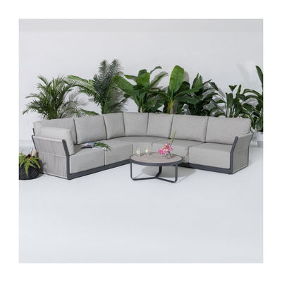 Ronde koffietafel en sofa set AJUNION Luxe moderne all weather stof voor binnenplaats