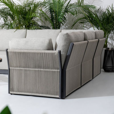 Ronde koffietafel en sofa set AJUNION Luxe moderne all weather stof voor binnenplaats