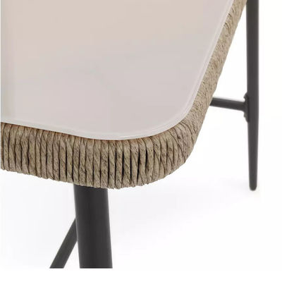 Modern Design AJUNION Metalen 4 zitplaatsen Tuin Bar Set Rattan Weave Outdoor Eet Set
