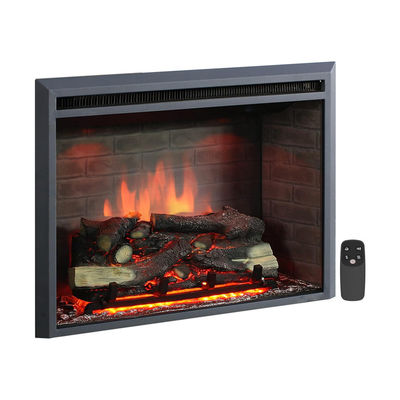 Ervaar de warmte en sfeer van de moderne AJUNION 33 inch elektrische open haardverwarmer