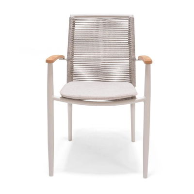 Geniet van een frisse maaltijd met AJUNION Luxe Aluminium Tuin Set en touw weven fauteuil