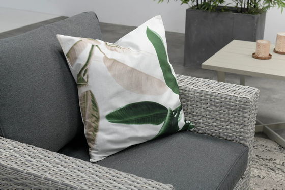 AJUNION Outdoor L-vormige hoekbank van rotan Terrasse meubels W155 x D85.5 x H65cm