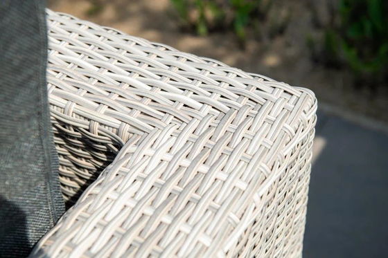 AJUNION Outdoor L-vormige hoekbank van rotan Terrasse meubels W155 x D85.5 x H65cm