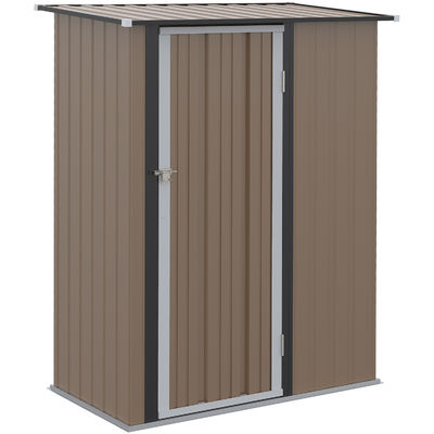 AJUNION 5x3FT gegalvaniseerd staal buiten schuur voor duurzame gereedschappen en fiets opslag