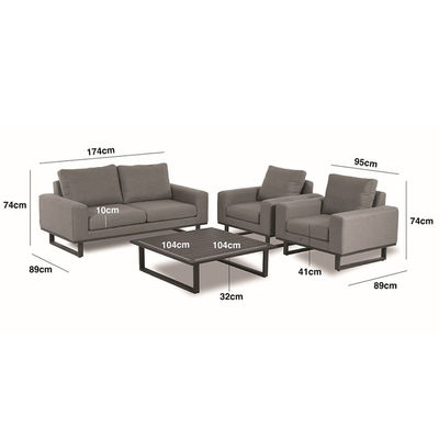 Vergroot je tuin met AJUNION All Weather Stof Buitenmeubelen Sofa Lounge Set
