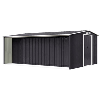 Rodent Proof AJUNION Buitentuinhuis met brandhoutopslag W329xD313xH178cm
