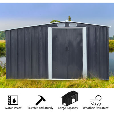 Rodent Proof AJUNION Buitentuinhuis met brandhoutopslag W329xD313xH178cm