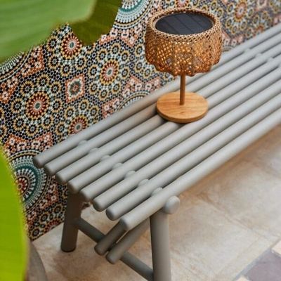 Minimalistische eetkamer set AJUNION Luxe aluminium meubels voor tuin of huis