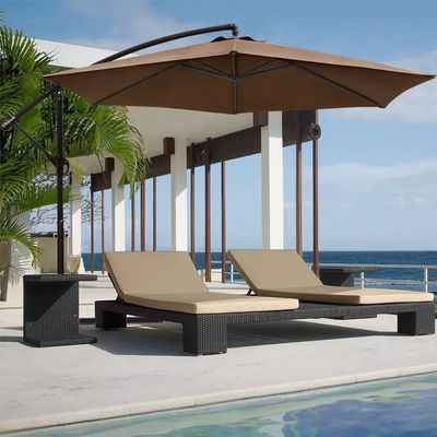 Patio paraplu 10ft staal frame waterdicht zonnescherm parasol voor buiten hangende offset