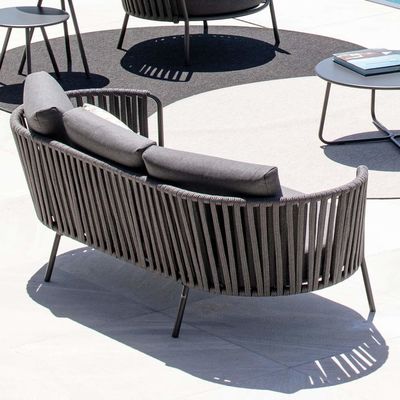 Villa Outdoor Sofa Set met staal frame en handgemaakte touw AJUNION Luxe tuin set