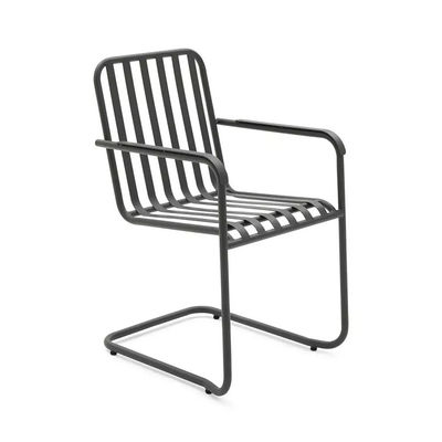 4 zitplaatsen metalen staal buitemeubilair tuin set met vierkante tafel en eetstoelen