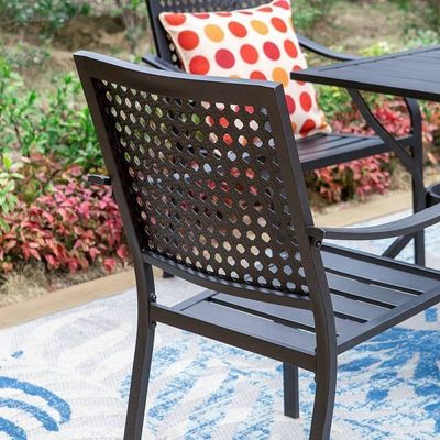 Stijlvol en functioneel AJUNION Tuin Set met L64 x W39 x H29 Inch Eettafel Grootte