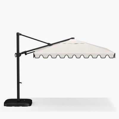 18" W x 103" H AJUNION Moderne aluminium waterdichte parasol voor commercieel restaurant