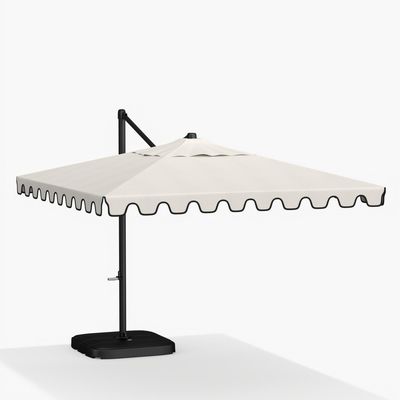 18" W x 103" H AJUNION Moderne aluminium waterdichte parasol voor commercieel restaurant