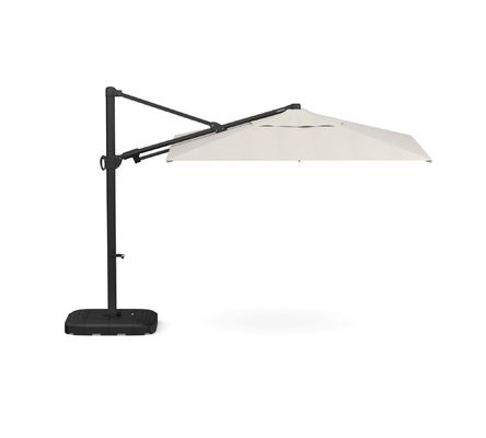 Waterdicht buitenparaplu AJUNION Grote grootte Aluminium Cantilever Paraplu met basis