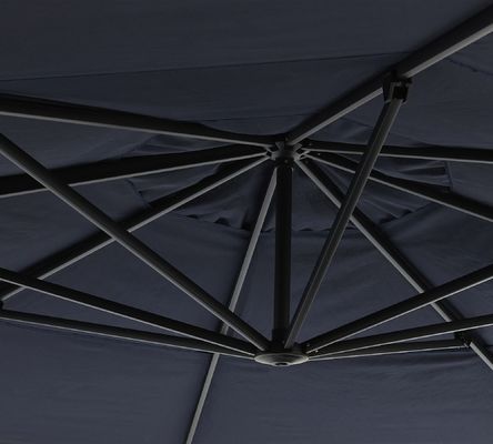 Waterdicht buitenparaplu AJUNION Grote grootte Aluminium Cantilever Paraplu met basis