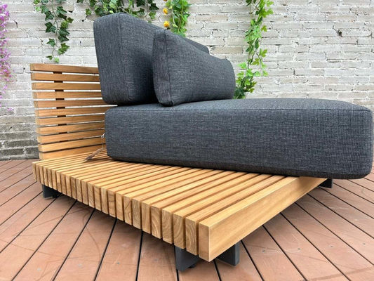 7 zitplaatsen Luxe Teak Hout Outdoor Patio Sofa Set Armless Sofa Grootte W99 x D104 x H56cm