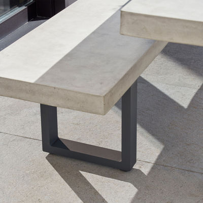 Buitenmeubilair AJUNION Moderne aluminium tuinstoel met rechthoekige eettafel