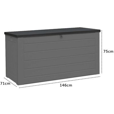 Polypropyleen buitentuin opslagdoos voor zwembad patio AJUNION 390L 103 Gallons