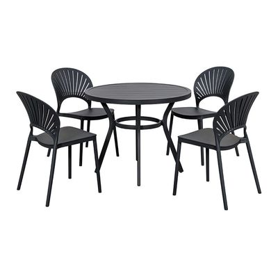 Ronde eettafel en stoel grootte L 52 x W45 x H83cm Set voor buitenleven door AJUNION