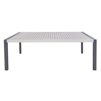 Outdoor dining set met bank AJUNION 9 stuk aluminium frame en metalen patio meubels