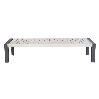 Outdoor dining set met bank AJUNION 9 stuk aluminium frame en metalen patio meubels