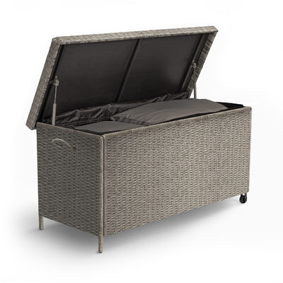 AJUNION Rattan Weave Cushion Storage Box Een must-have voor gereedschappen slot en wielen inbegrepen
