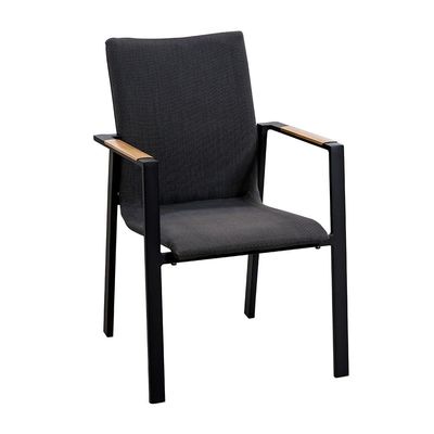Y Postverpakking 8 zitplaatsen Outdoor dining set met metalen meubels en tafel van teakhout