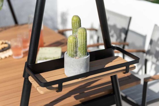Metalen tuin set AJUNION Modern Design 4 zitplaatsen Outdoor dining set voor patio meubels