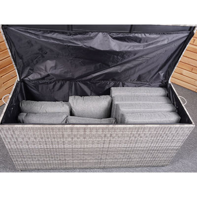 Ruime multifunctionele Wicker Rattan tuin opslagdoos met wielen door AJUNION