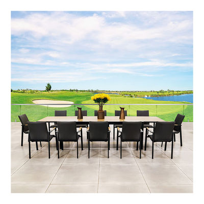 Uitbreidbare tafel van teakhout Outdoor dining set voor 12 zitplaatsen