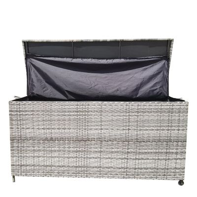 Ruime multifunctionele Wicker Rattan tuin opslagdoos met wielen door AJUNION