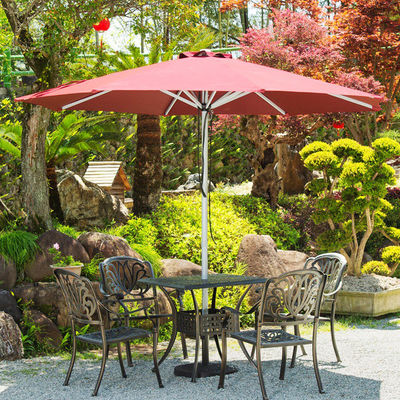 Buitenmeubilair Aluminiumbuis Ronde trektouw Parasol paraplu voor terras en zwembad