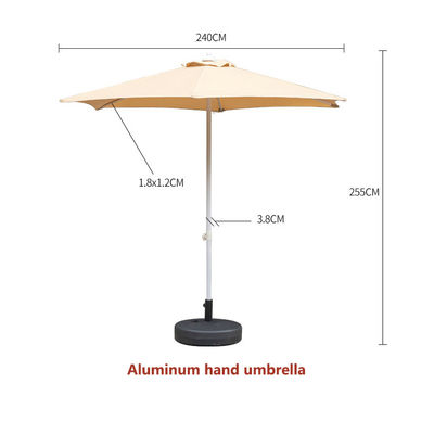 Camping Ronde Aluminium Centrum Palen Paraplu voor Outdoor Restaurant Cafe Hotel Garden Beach