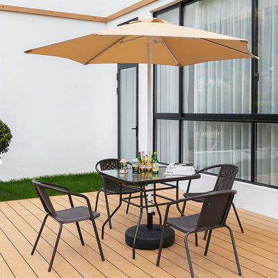 Camping Ronde Aluminium Centrum Palen Paraplu voor Outdoor Restaurant Cafe Hotel Garden Beach