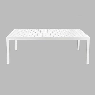 Moderne stijl Aluminium Outdoor Dining Set 12 zitplaatsen fauteuil en uitbreidbare eettafel