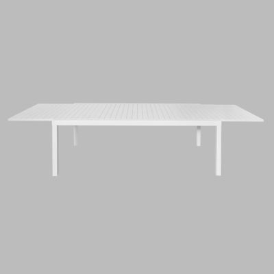 Moderne stijl Aluminium Outdoor Dining Set 12 zitplaatsen fauteuil en uitbreidbare eettafel