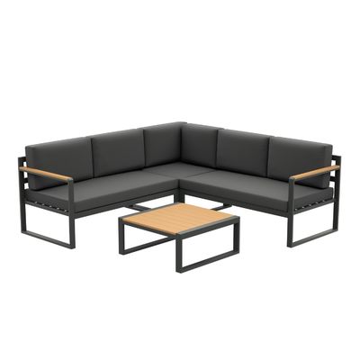 Metalen meubels voor buiten voor tuinhoek Sofa Lounge Modern Design Hout
