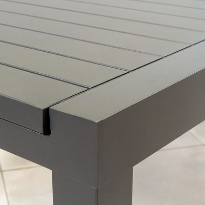 Metalen buitemeubilair eetkamer set AJUNION Luxe aluminium uitbreidbare metalen tafel