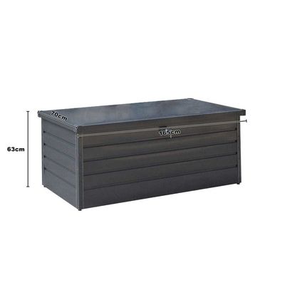 Modern Design AJUNION 600L Metalen Waterdichte Outdoor Tuinopslag voor het zwembad