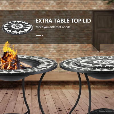 Gepersonaliseerd logo Gestookte buitentuin Bonfire Camping Draagbare ronde hout brandende open haard