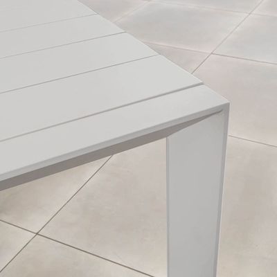 8 personen restaurant eettafel en stoel met aluminium metalen frame in modern ontwerp