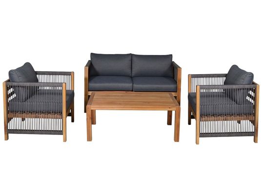 Buitenmeubelsets met houten stoelen en PE-rotanweefsel W71 x D66 x H64cm