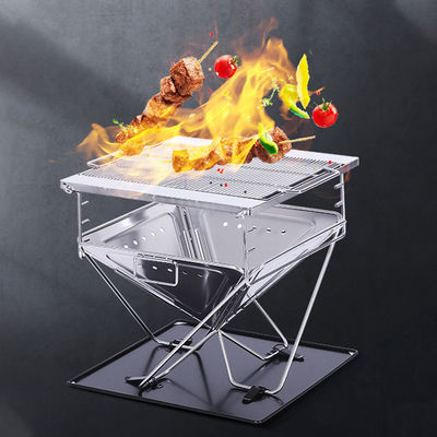 Draagbare houtskool vouwbaar roestvrij staal BBQ grill stove voor buiten tuin camping