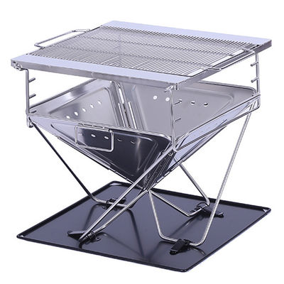 Draagbare houtskool vouwbaar roestvrij staal BBQ grill stove voor buiten tuin camping