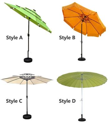 Custom Logo Outdoor Cafe Garden Beach Patio Zonneparaplu met 3 Tiers en LED-lichten