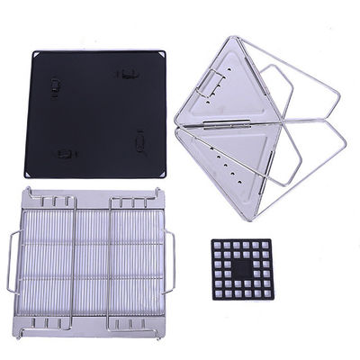 Draagbare houtskool vouwbaar roestvrij staal BBQ grill stove voor buiten tuin camping