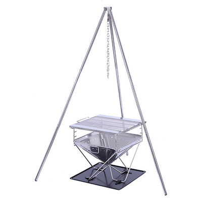Draagbare houtskool vouwbaar roestvrij staal BBQ grill stove voor buiten tuin camping